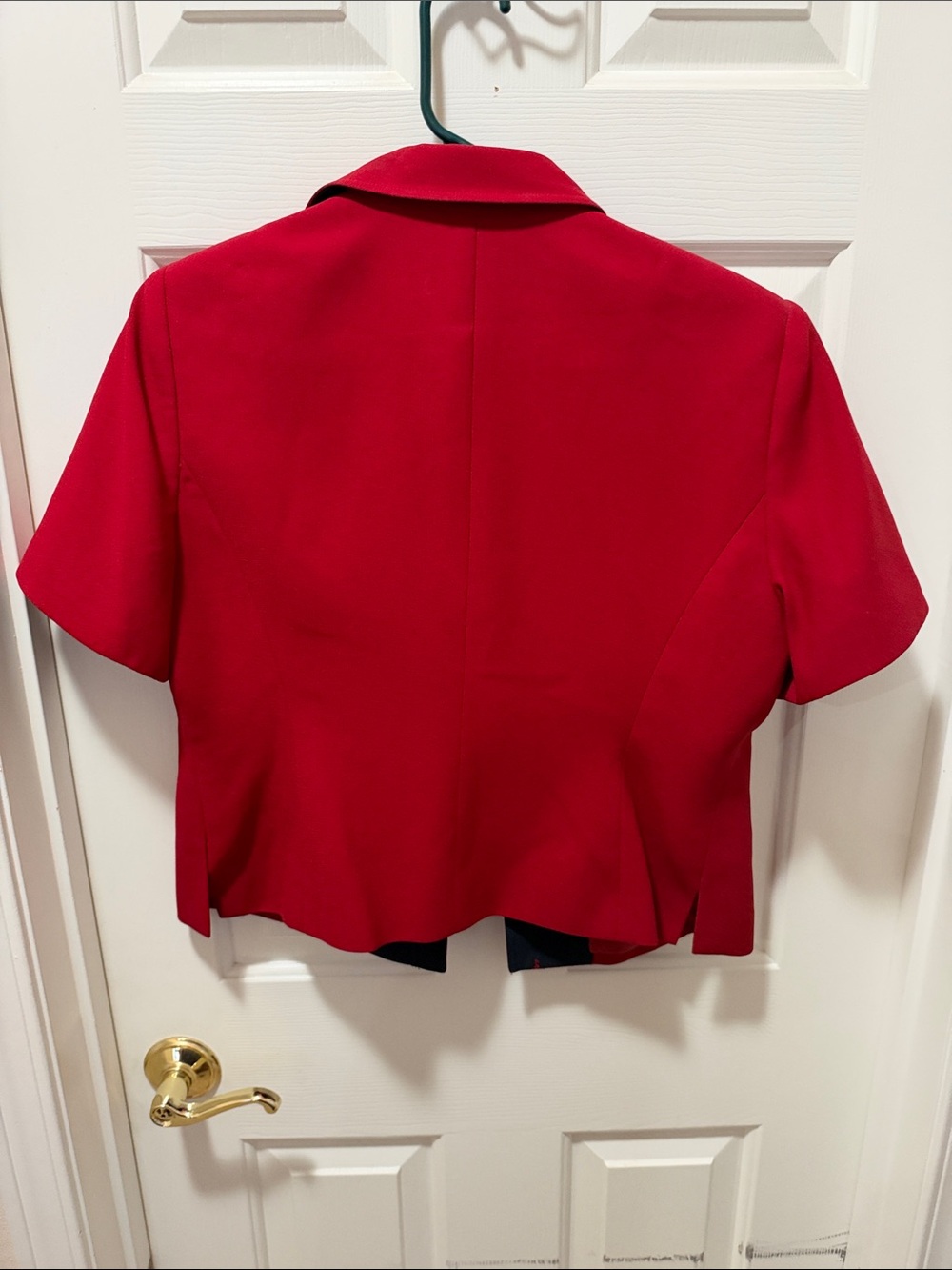 Kasper Red Short Sleeve Button Front Top - Picture 5 of 5